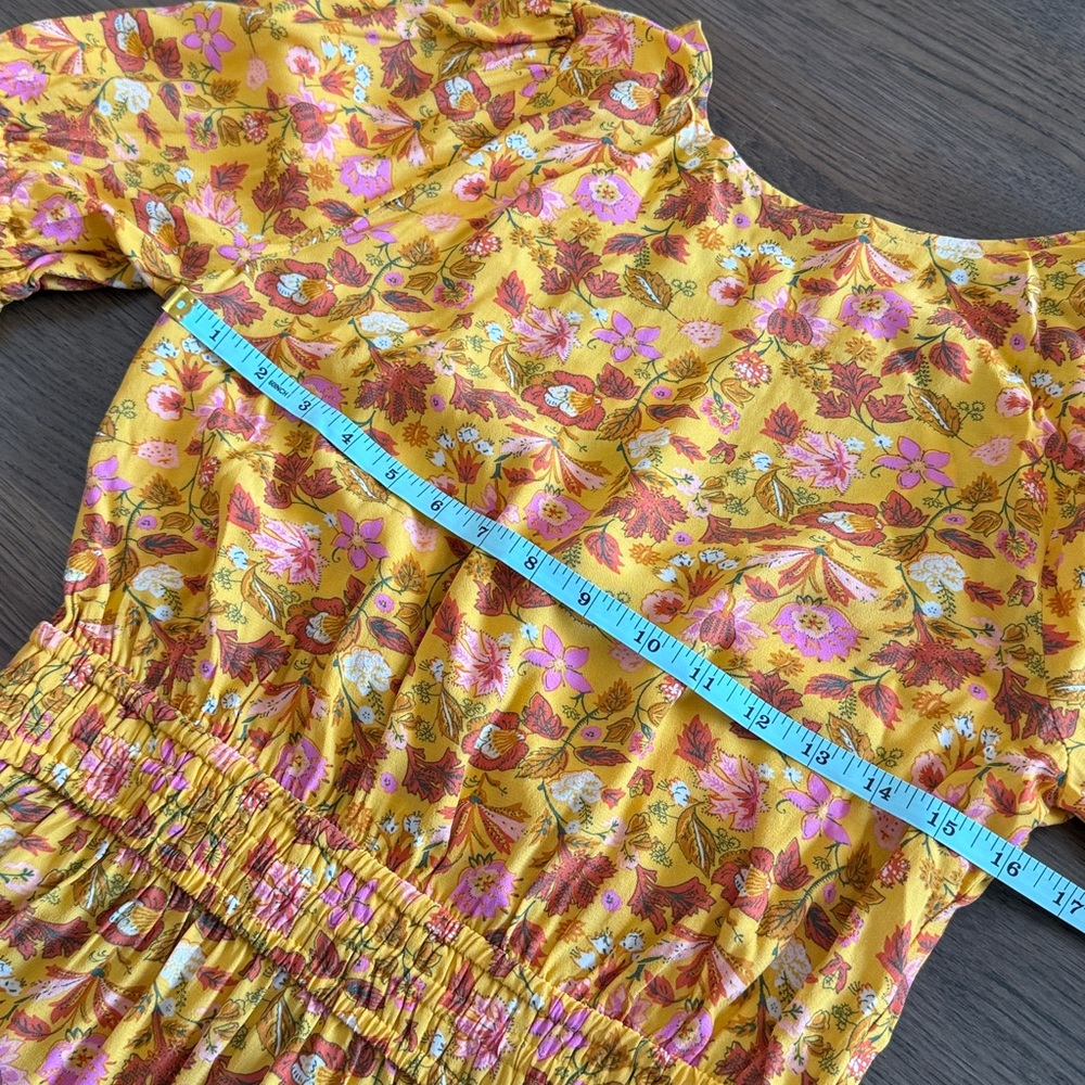 Loft Women's Small Yellow Short Sleeve Dress - Picture 9 of 12